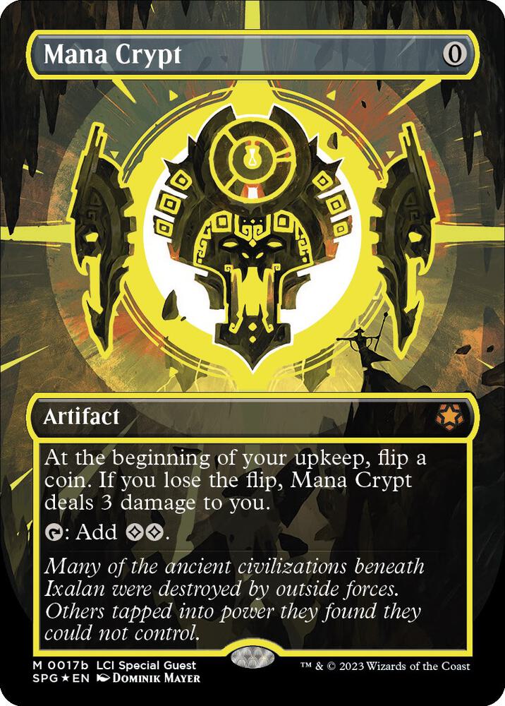 Mana Crypt (Yellow) 17b/0 (Special Guests)  - Borderless Neon Ink Foil | Good Games Modbury