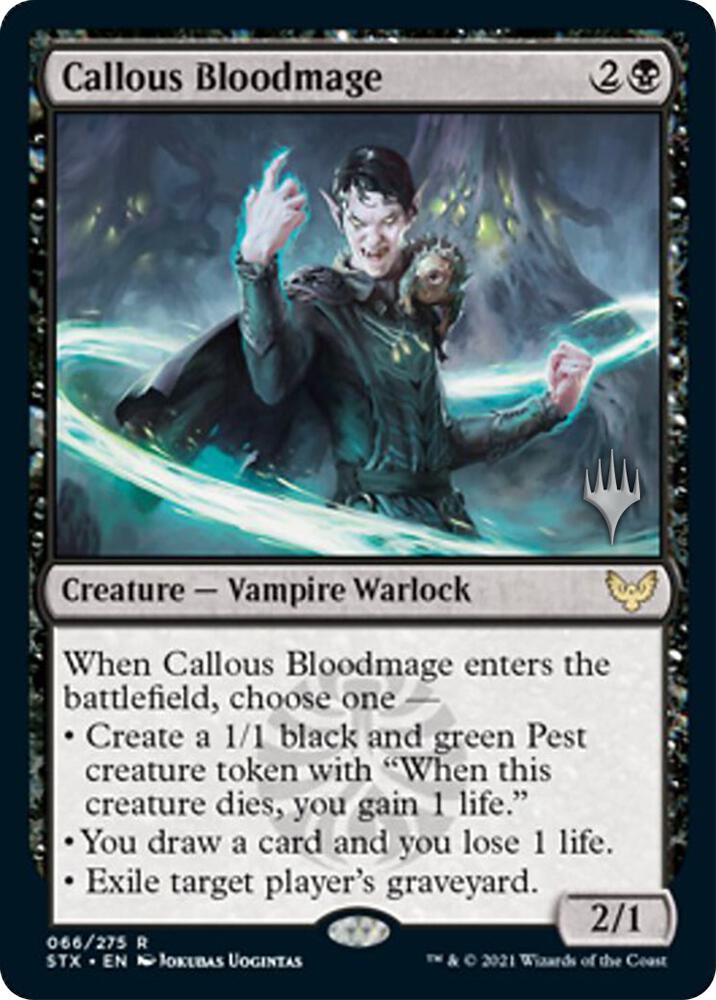 Callous Bloodmage 66p/180 (Promo Pack: Strixhaven)  | Good Games Modbury