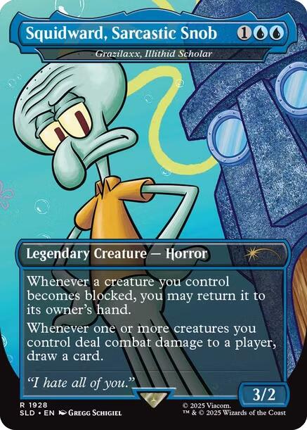 Squidward, Sarcastic Snob - Grazilaxx, Illithid Scholar [Secret Lair Drop Series] | Good Games Modbury