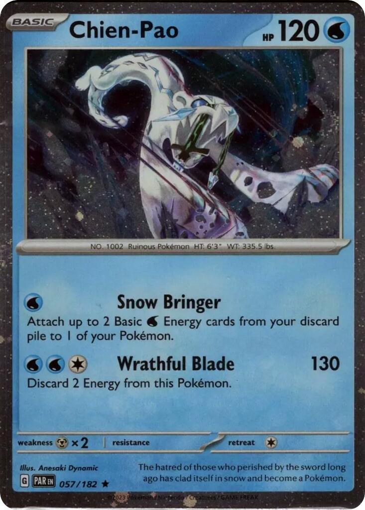 Chien-Pao (057/182) (Cosmos Holo) [Scarlet & Violet: Paradox Rift] | Good Games Modbury