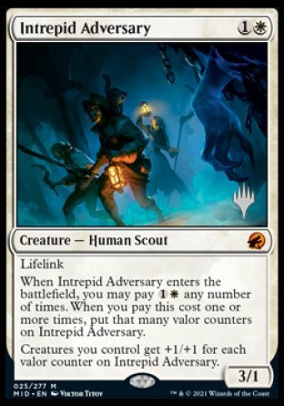 Intrepid Adversary (Promo Pack) [Innistrad: Midnight Hunt Promos] | Good Games Modbury