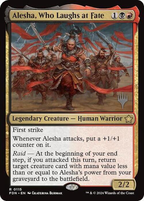 Alesha, Who Laughs at Fate (Promo Pack) [Foundations Promos] | Good Games Modbury