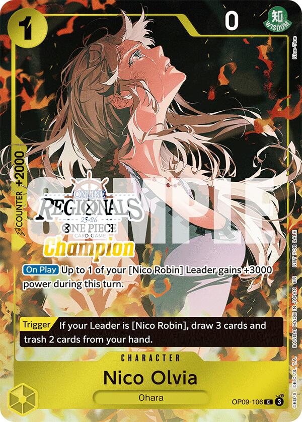 Nico Olvia (Offline Regional Champion Card Set 2025 Vol.1) [One Piece Promotion Cards] | Good Games Modbury