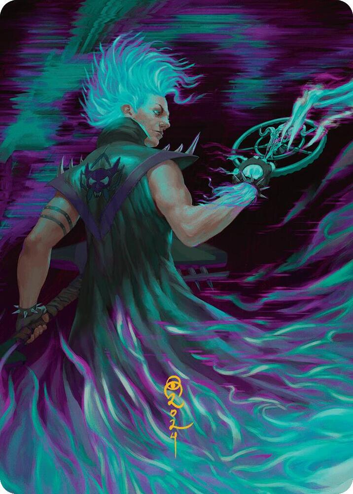Winter Cursed Rider Art Card Gold Stamped Signature 7 (Art Series: Aetherdrift)  | Good Games Modbury