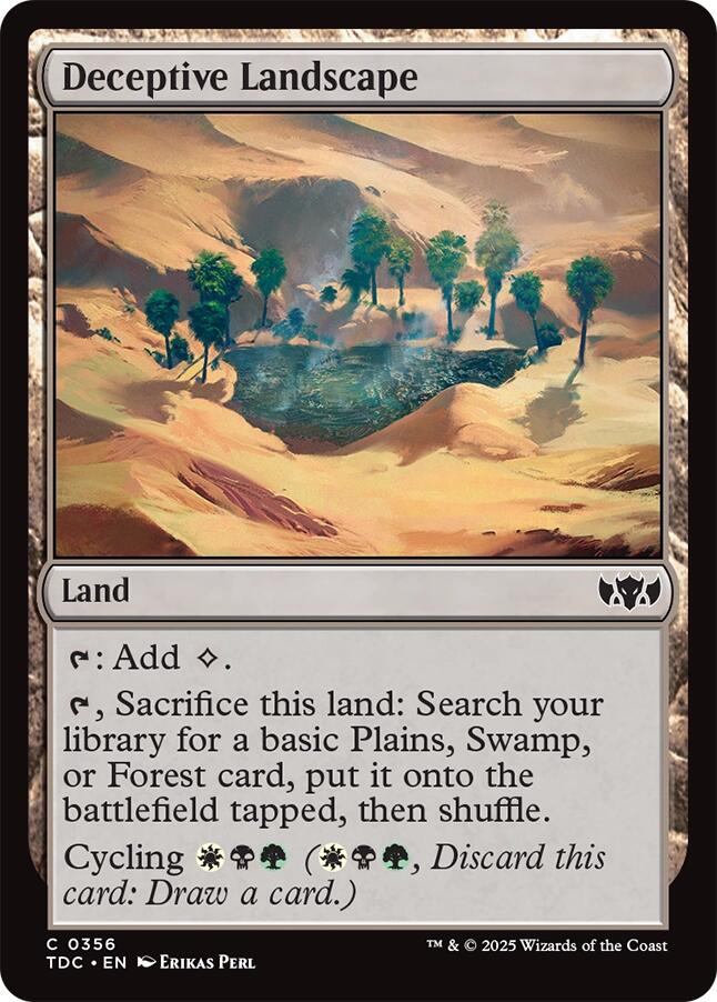 Deceptive Landscape [Tarkir: Dragonstorm Commander] | Good Games Modbury
