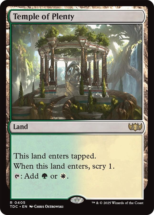 Temple of Plenty [Tarkir: Dragonstorm Commander] | Good Games Modbury