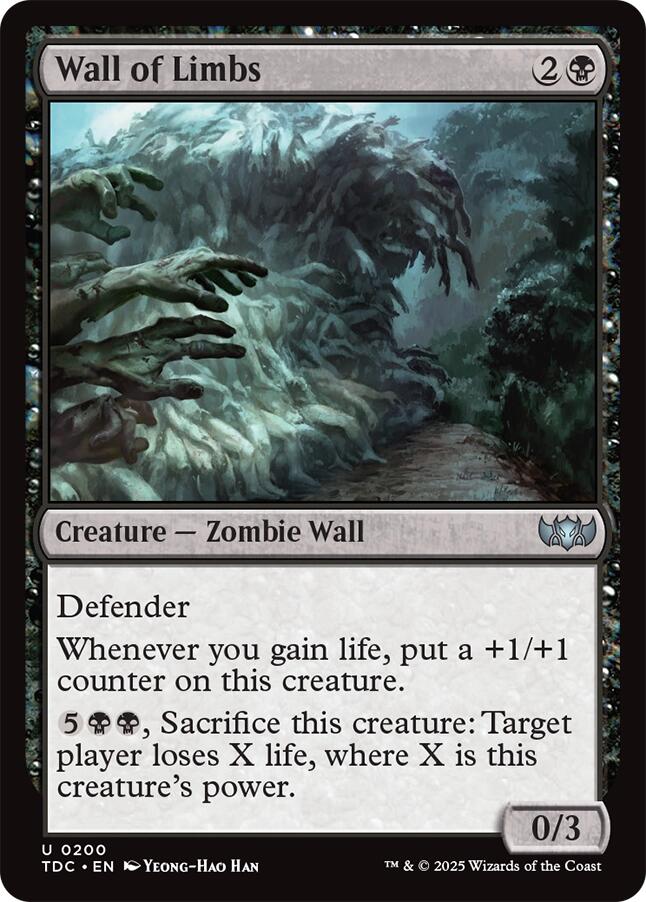 Wall of Limbs [Tarkir: Dragonstorm Commander] | Good Games Modbury