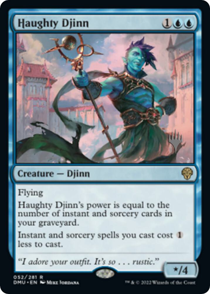 Haughty Djinn 52 (Promo Pack: Dominaria United)  - Foil | Good Games Modbury