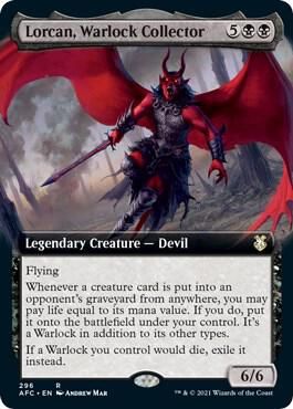 Lorcan Warlock Collector Extended Art 296/62 (Commander: Adventures in the Forgotten Realms)  | Good Games Modbury