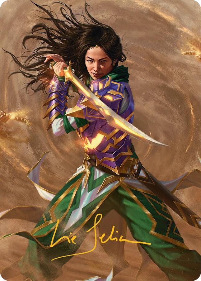 Descendant of Storms Art Card (2/54) (Gold-Stamped Signature) [Tarkir: Dragonstorm Art Series] | Good Games Modbury