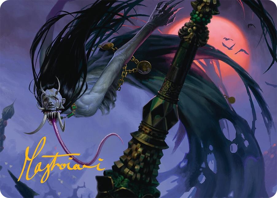 Qarsi Revenant Art Card (12/54) (Gold-Stamped Signature) [Tarkir: Dragonstorm Art Series] | Good Games Modbury