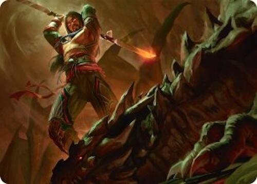 Sarkhan's Resolve Art Card (18/54) [Tarkir: Dragonstorm Art Series] | Good Games Modbury