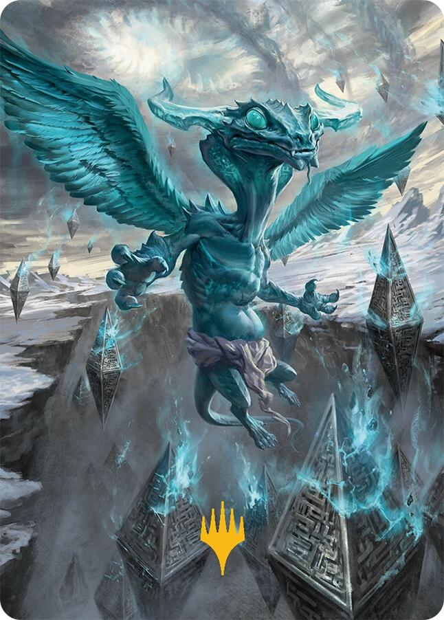 Ugin, Eye of the Storms Art Card (47/54) (Gold-Stamped Signature) [Tarkir: Dragonstorm Art Series] | Good Games Modbury