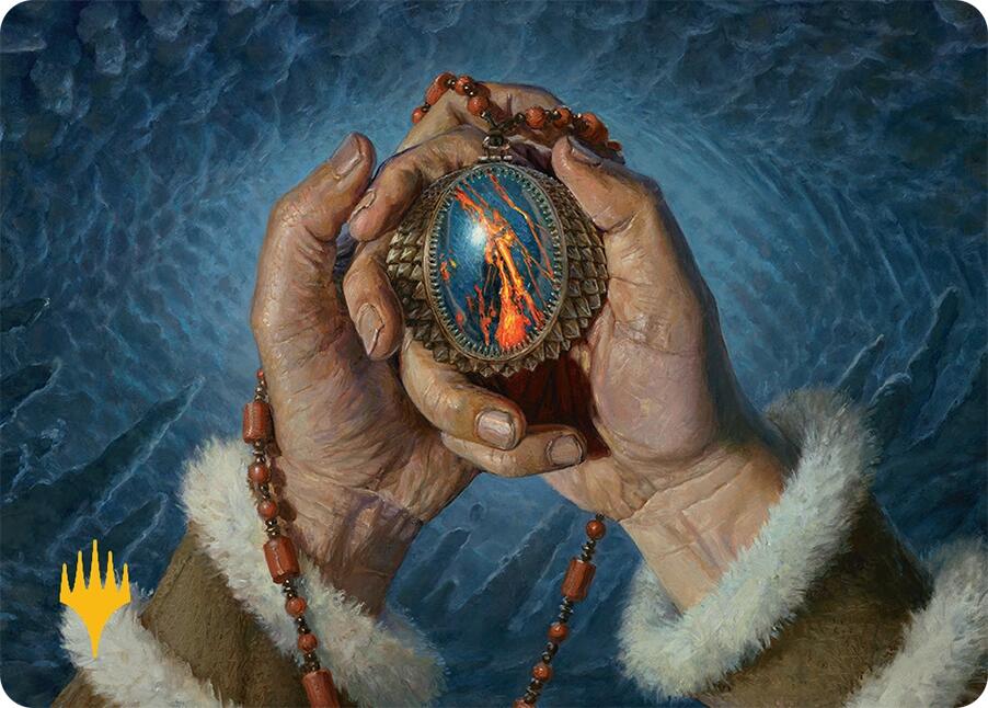 Mox Jasper Art Card (28/54) (Gold-Stamped) [Tarkir: Dragonstorm Art Series] | Good Games Modbury