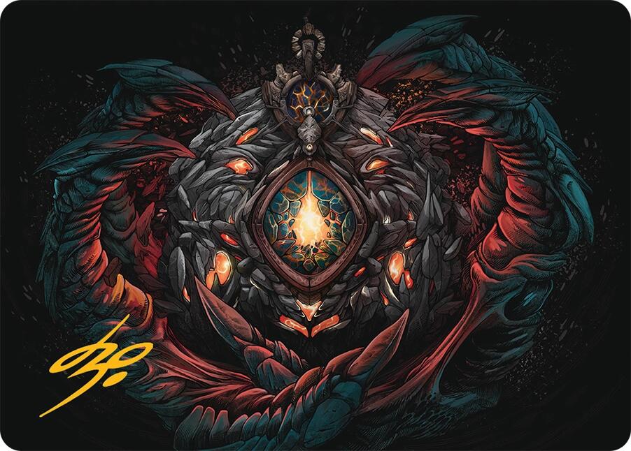 Mox Jasper Art Card (41/54) (Gold-Stamped Signature) [Tarkir: Dragonstorm Art Series] | Good Games Modbury