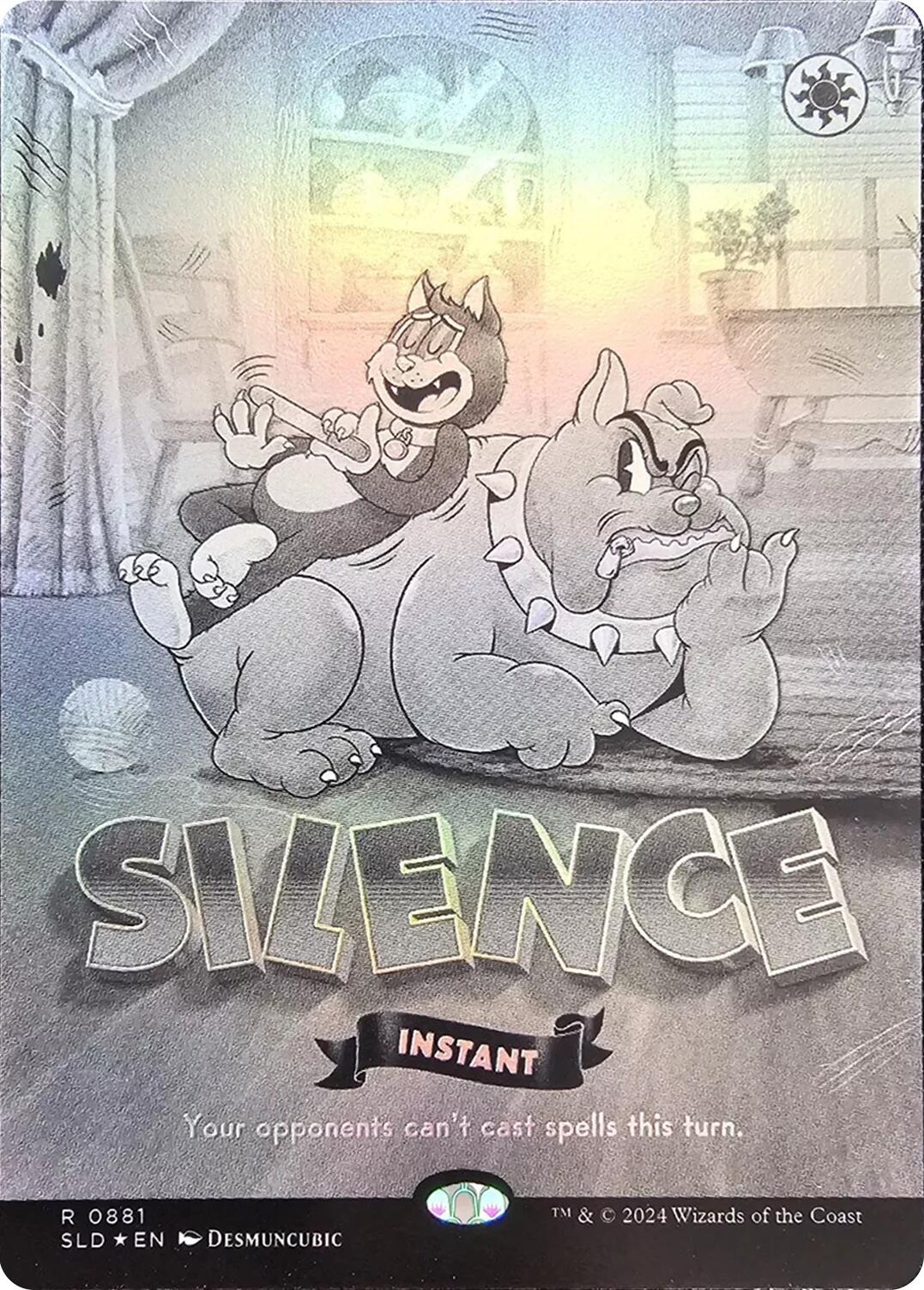 Silence (0881) (Black & White Foil) [Secret Lair Drop Series] | Good Games Modbury