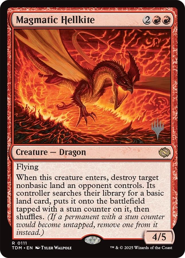Magmatic Hellkite [Tarkir: Dragonstorm Promos] | Good Games Modbury