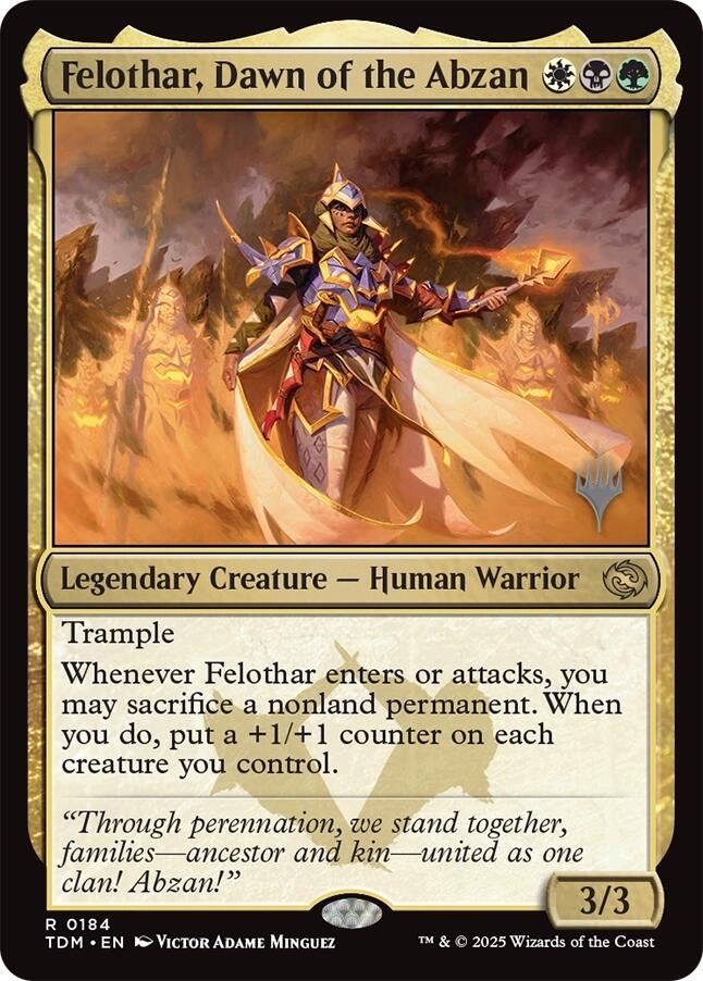Felothar, Dawn of the Abzan [Tarkir: Dragonstorm Promos] | Good Games Modbury