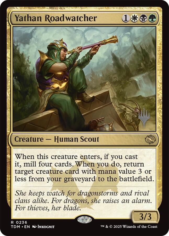 Yathan Roadwatcher [Tarkir: Dragonstorm Promos] | Good Games Modbury