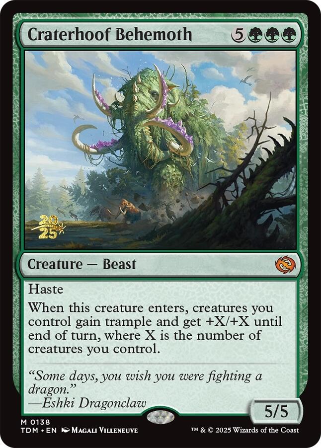 Craterhoof Behemoth [Tarkir: Dragonstorm Prerelease Cards] | Good Games Modbury