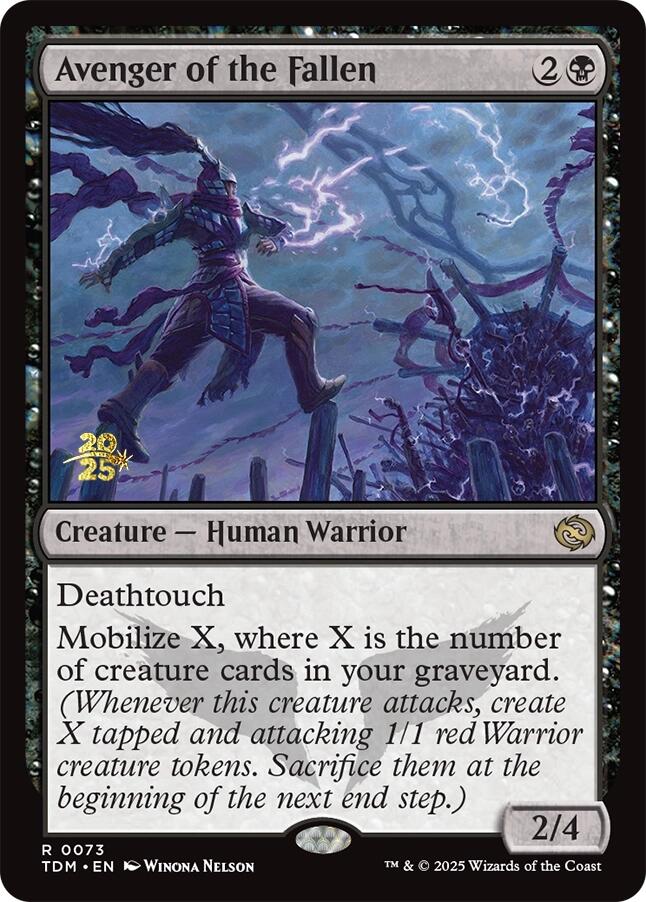 Avenger of the Fallen [Tarkir: Dragonstorm Prerelease Cards] | Good Games Modbury