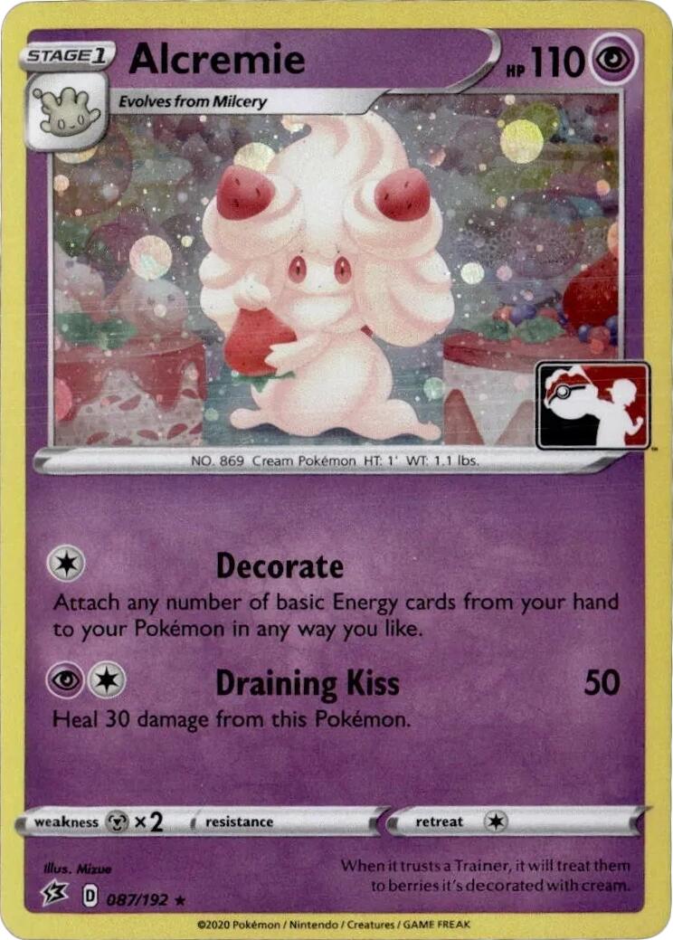 Alcremie (087/192) (Play Pokemon Promo) [League & Championship Cards] | Good Games Modbury