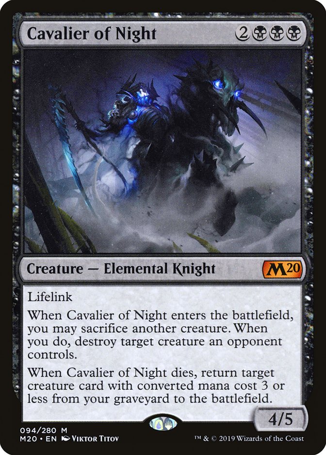 Cavalier of Night [Core Set 2020] | Good Games Modbury