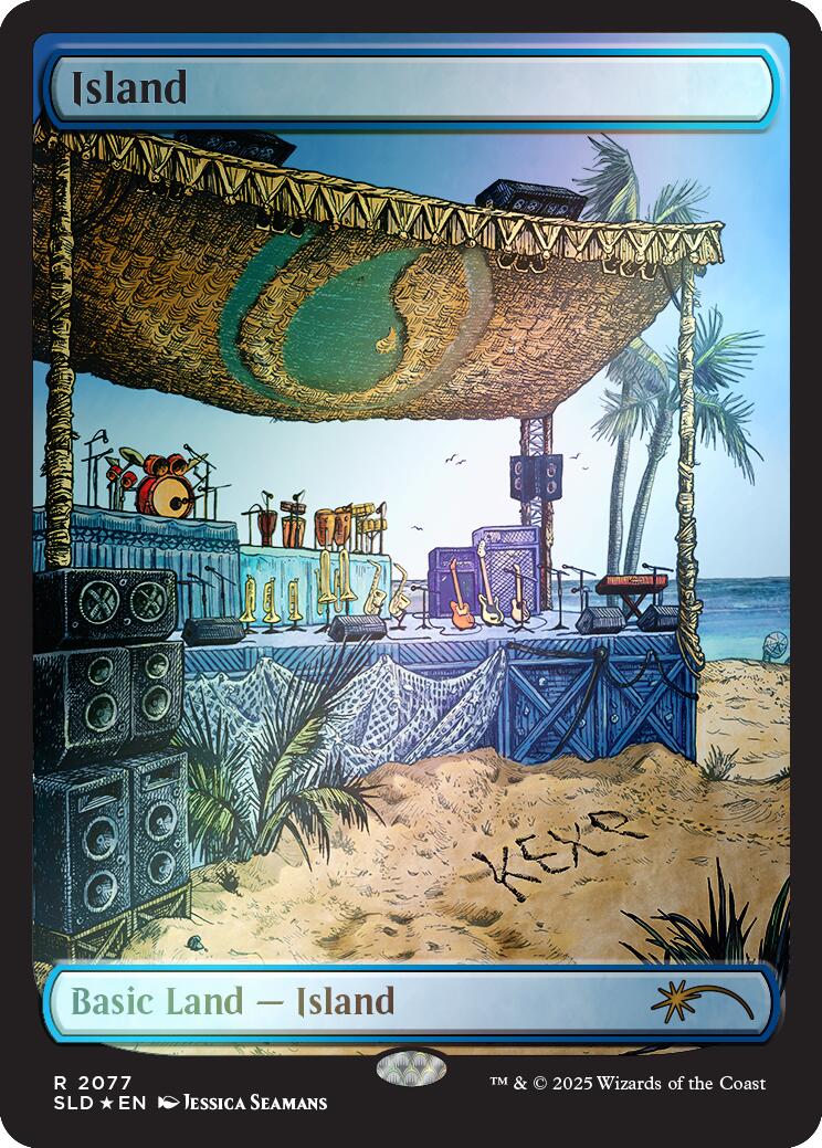 Island (2077) (Rainbow Foil) [Secret Lair Drop Series] | Good Games Modbury