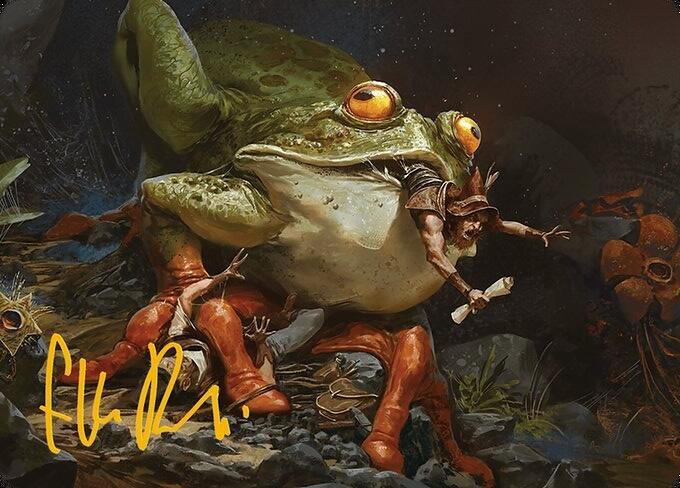 Rampant Frogantua Art Card Gold Stamped Signature 32 (Art Series: Modern Horizons 3)  | Good Games Modbury