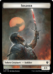 Human // Soldier Double-Sided Token [Murders at Karlov Manor Commander Tokens] | Good Games Modbury