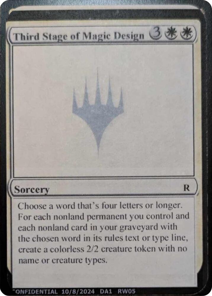 Third Stage of Magic Design RW05f/477 (Un-Known Event Playtest Cards)  | Good Games Modbury