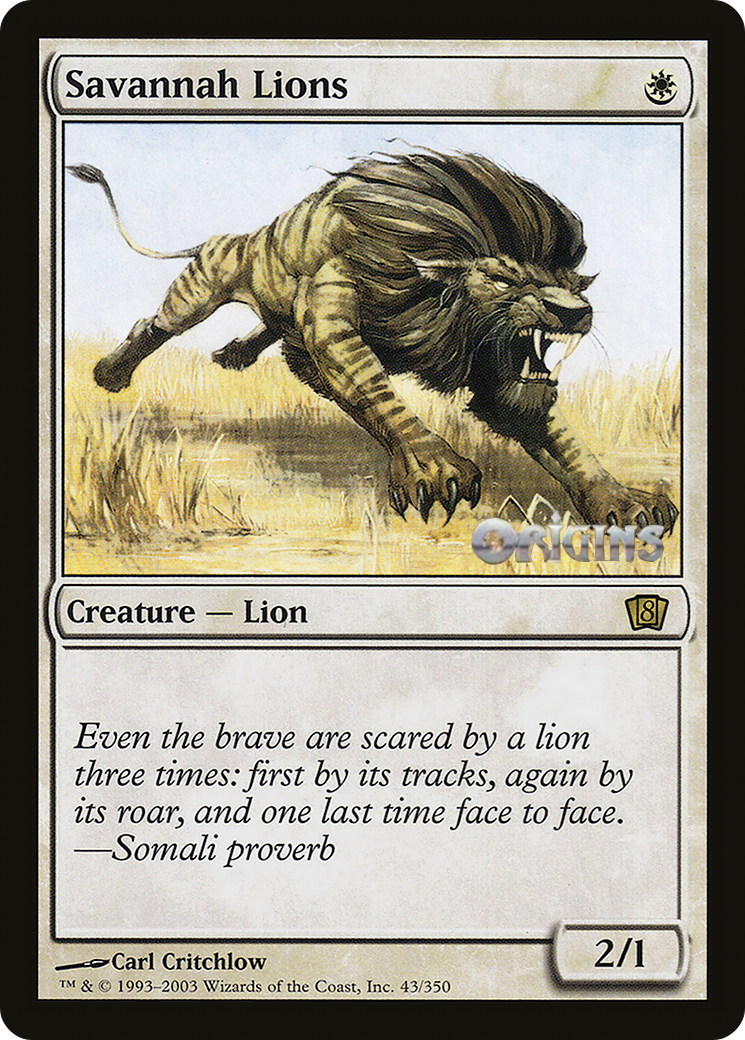 Savannah Lions (Origins 2003) [Oversize Cards] | Good Games Modbury