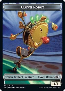 Clown Robot 002 Storm Crow Double sided Token  (Unfinity)  - Foil | Good Games Modbury