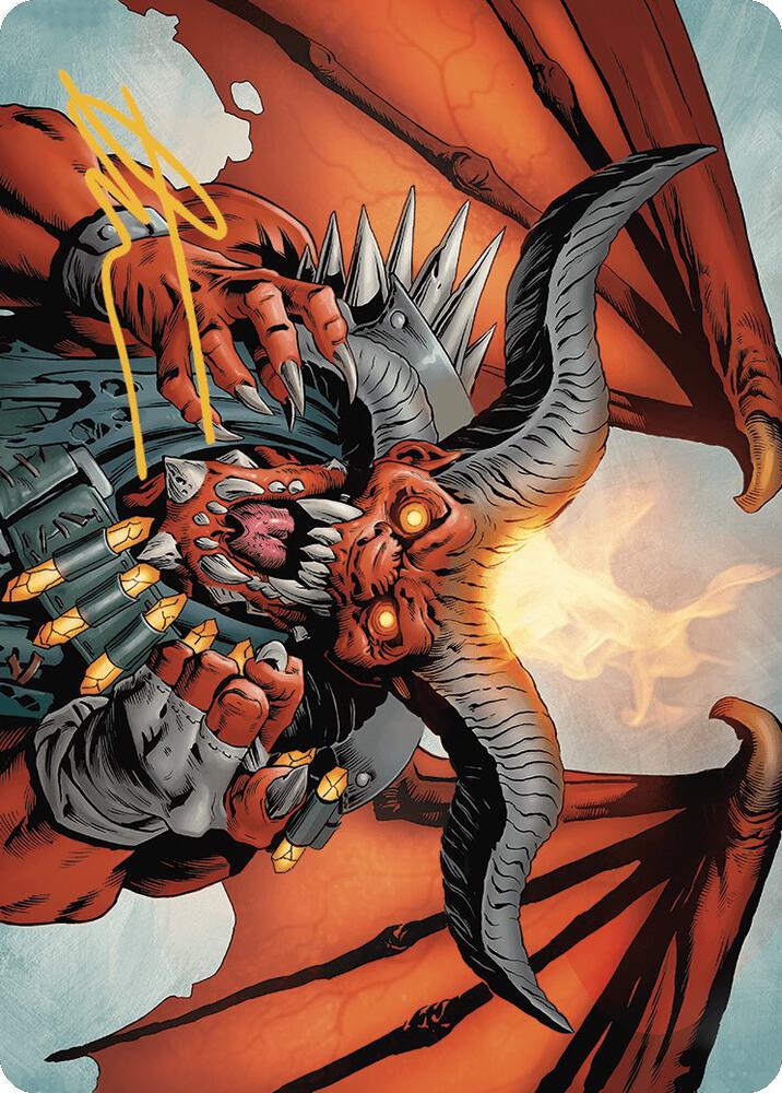 Rakdos the Muscle Art Card Gold Stamped Signature 53 (Art Series: Outlaws of Thunder Junction)  | Good Games Modbury