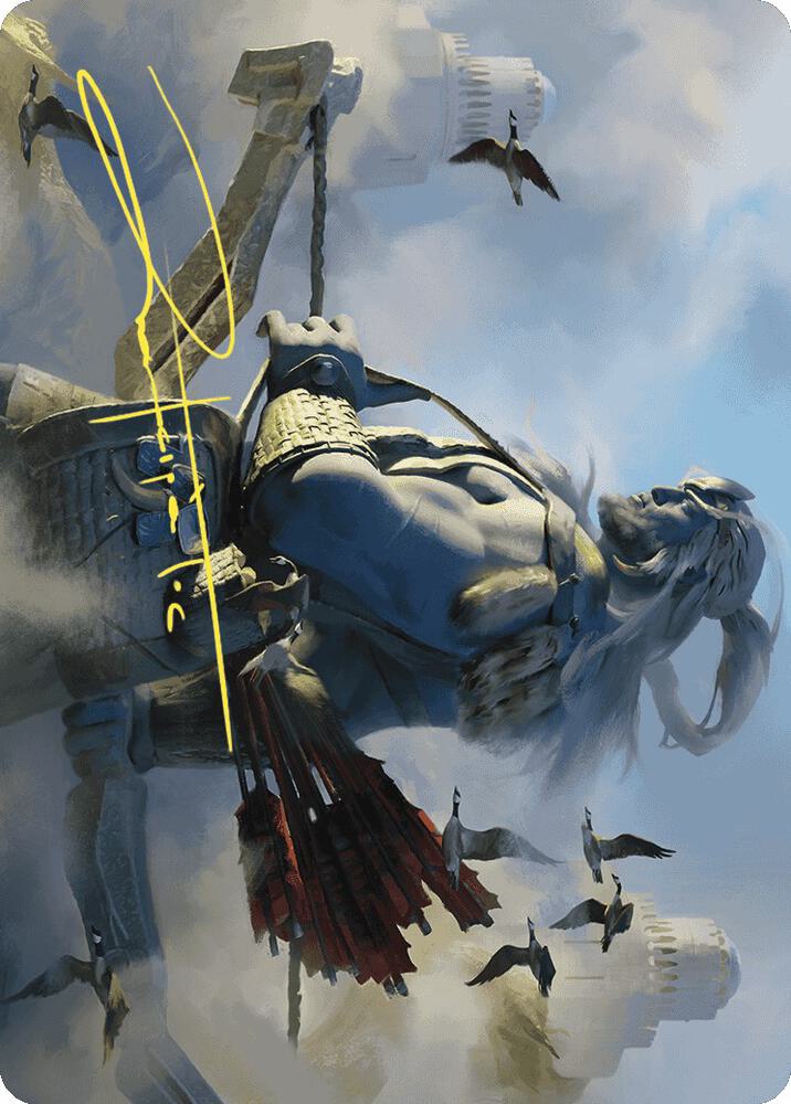 Skybeast Tracker Art Card Gold Stamped Signature 27 (Art Series: Wilds of Eldraine)  | Good Games Modbury