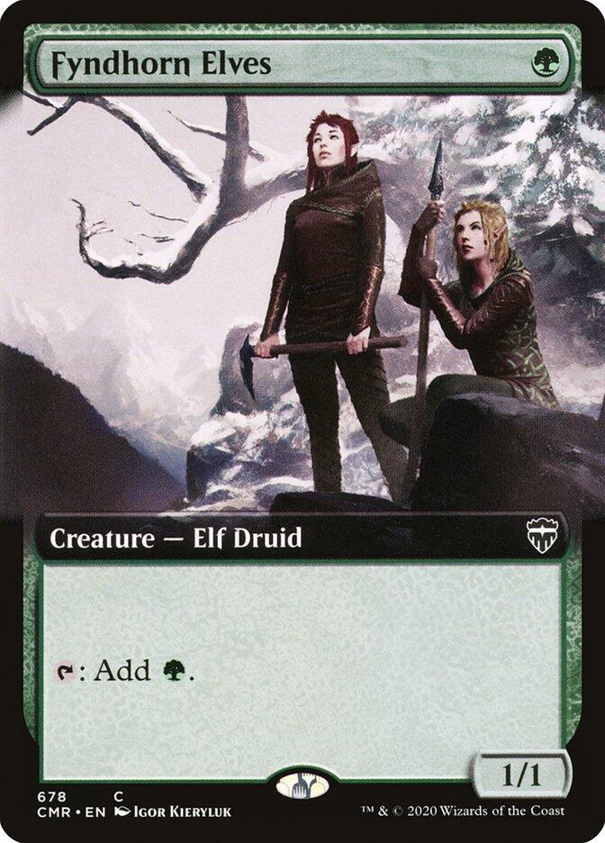 Fyndhorn Elves 678/361 (Commander Legends)  - Extended Art Foil | Good Games Modbury