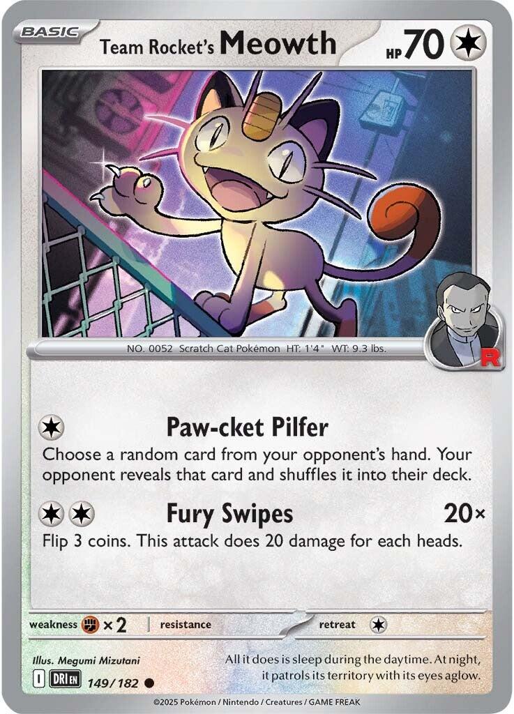 Team Rocket's Meowth (149/182) [Scarlet & Violet: Destined Rivals] | Good Games Modbury