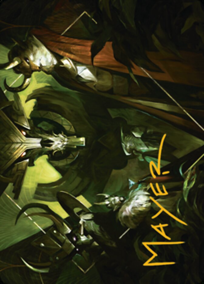 Meeting of the Five Art Card (Gold-Stamped Signature) [Streets of New Capenna Art Series] | Good Games Modbury