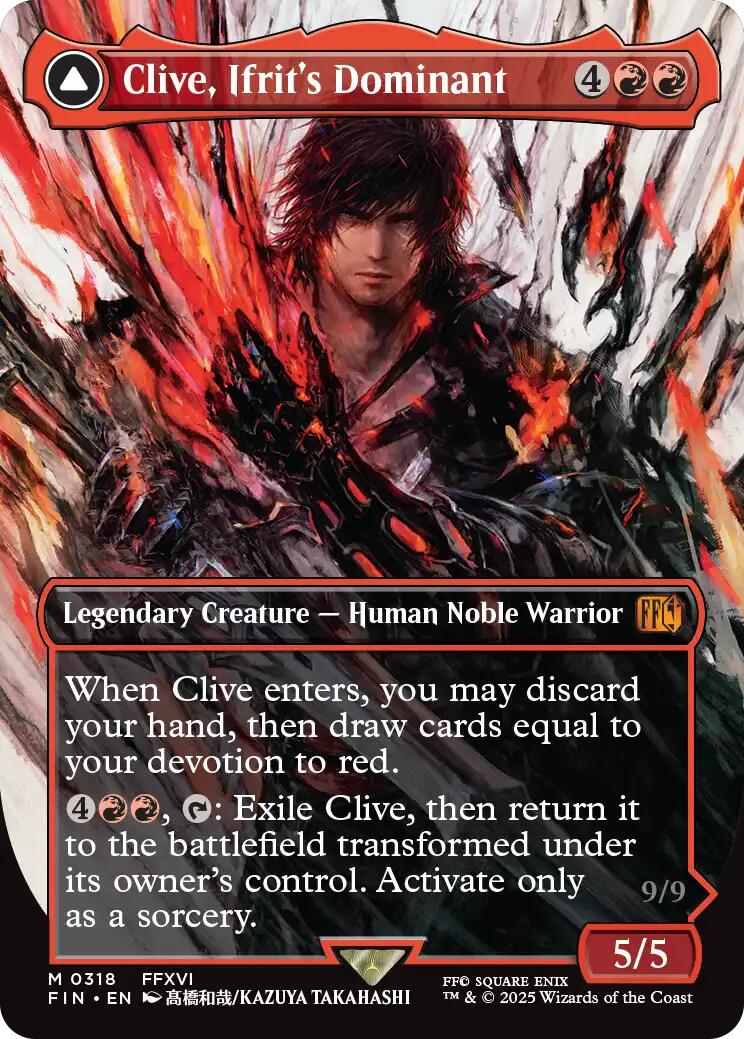 Clive, Ifrit's Dominant // Ifrit, Warden of Inferno (Borderless) (0318) [FINAL FANTASY] | Good Games Modbury