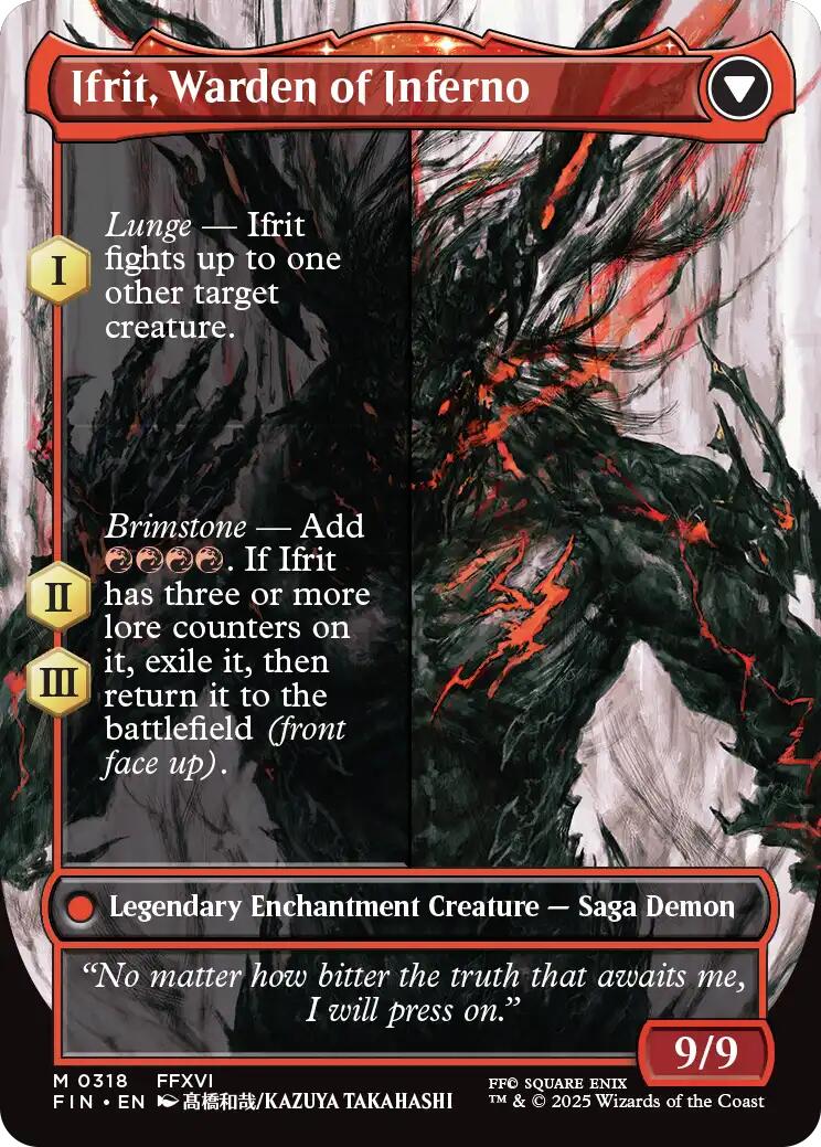 Clive, Ifrit's Dominant // Ifrit, Warden of Inferno (Borderless) (0318) [FINAL FANTASY] | Good Games Modbury