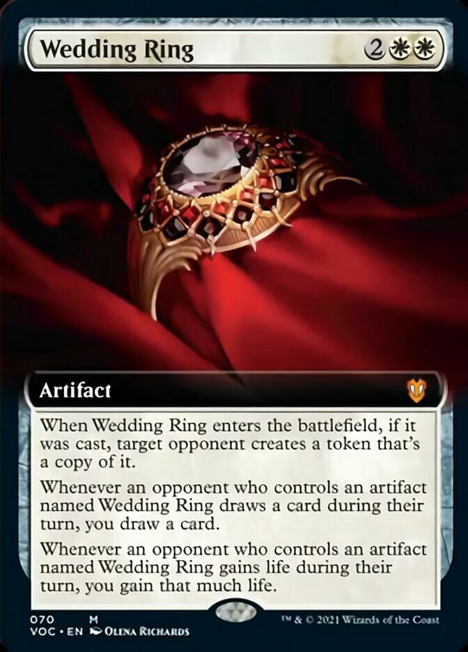 Wedding Ring (Extended Art) [Innistrad: Crimson Vow Commander] | Good Games Modbury