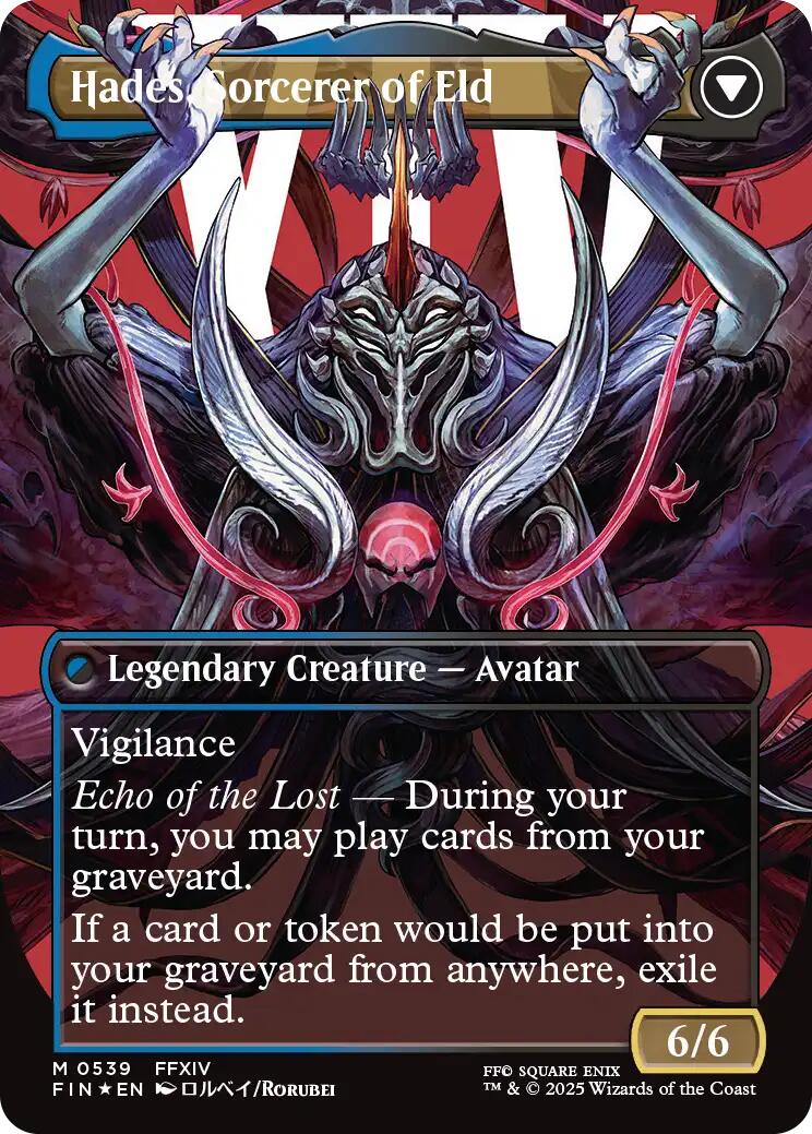 Emet-Selch, Unsundered // Hades, Sorcerer of Eld (Borderless) (Surge Foil) [FINAL FANTASY] | Good Games Modbury