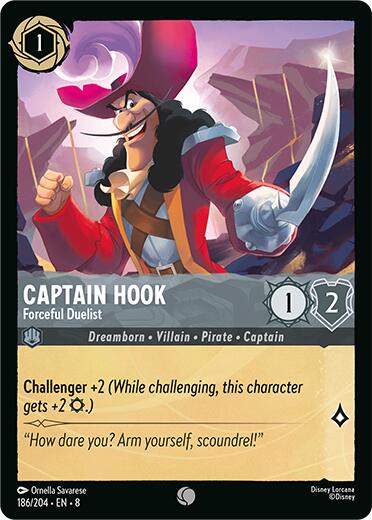 Captain Hook - Forceful Duelist (186/204) [Reign of Jafar] | Good Games Modbury