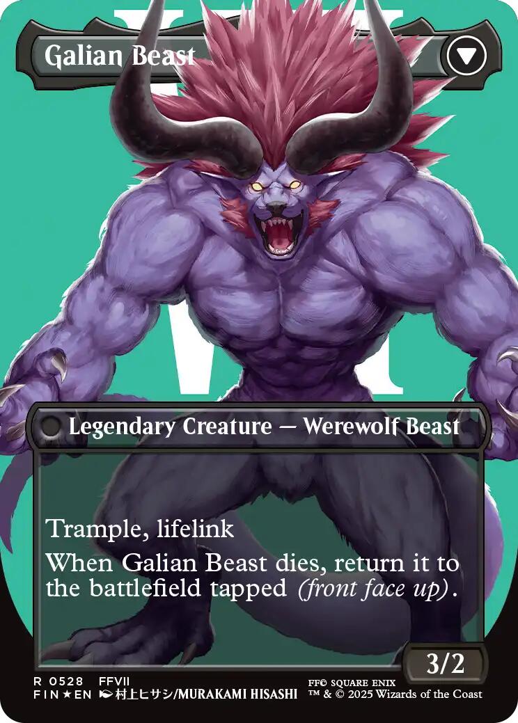 Vincent Valentine // Galian Beast (Borderless) (Surge Foil) [FINAL FANTASY] | Good Games Modbury