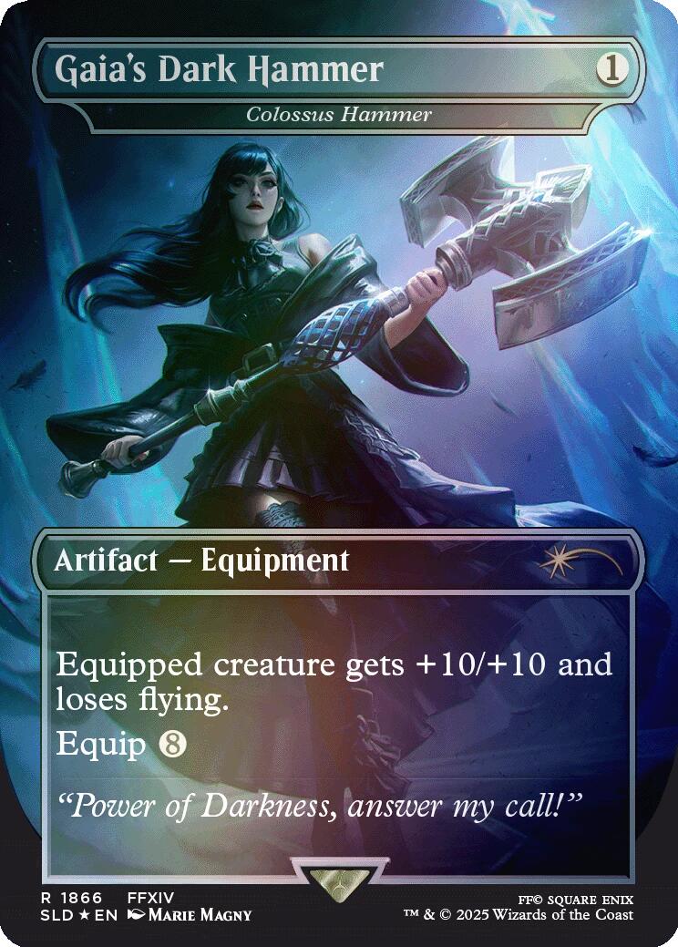 Gaia's Dark Hammer - Colossus Hammer (Rainbow Foil) [Secret Lair Drop Series] | Good Games Modbury