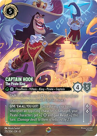 Captain Hook - The Pirate King (Enchanted) (215/204) [Reign of Jafar] | Good Games Modbury