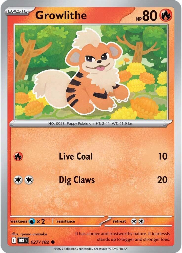 Growlithe (027/182) [Scarlet & Violet: Destined Rivals] | Good Games Modbury