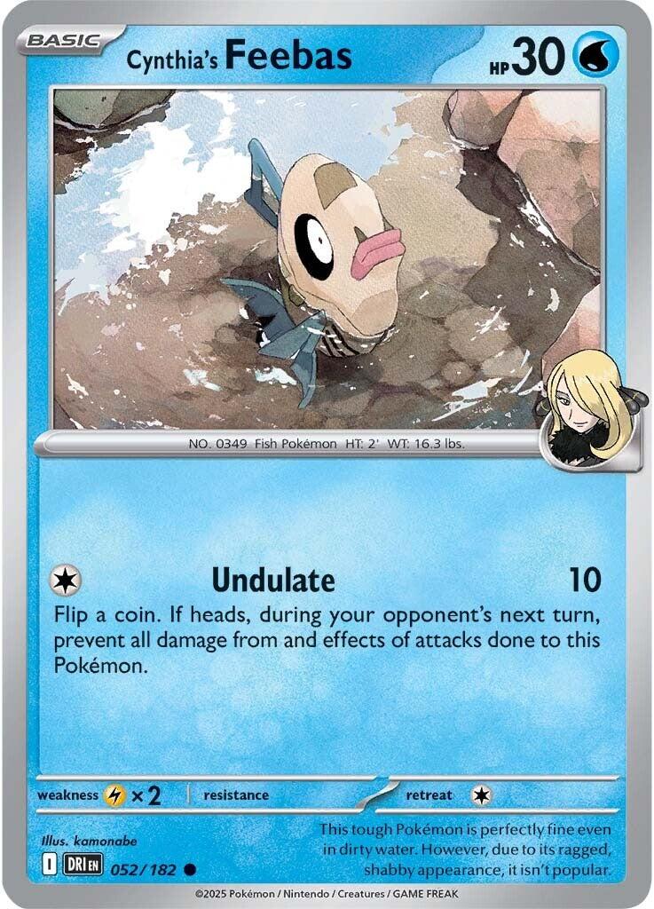 Cynthia's Feebas (052/182) [Scarlet & Violet: Destined Rivals] | Good Games Modbury