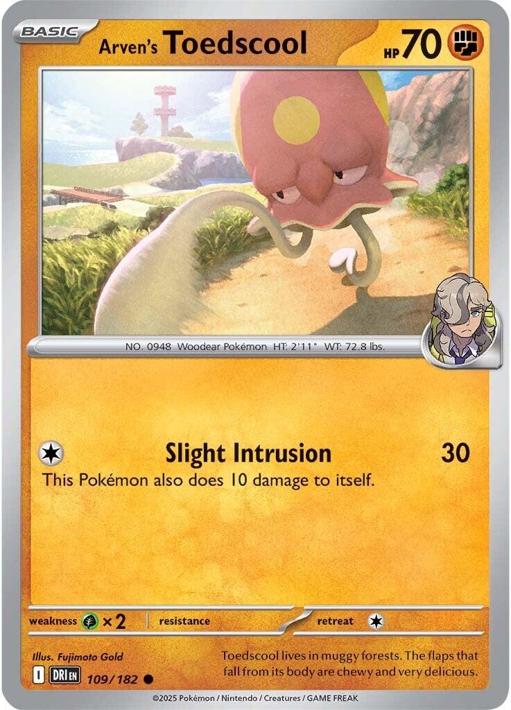 Arver's Toedscool (109/182) [Scarlet & Violet: Destined Rivals] | Good Games Modbury