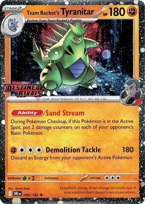 Team Rocket's Tyranitar (096/182) (Destined Rivals Stamp) [Scarlet & Violet: Destined Rivals] | Good Games Modbury